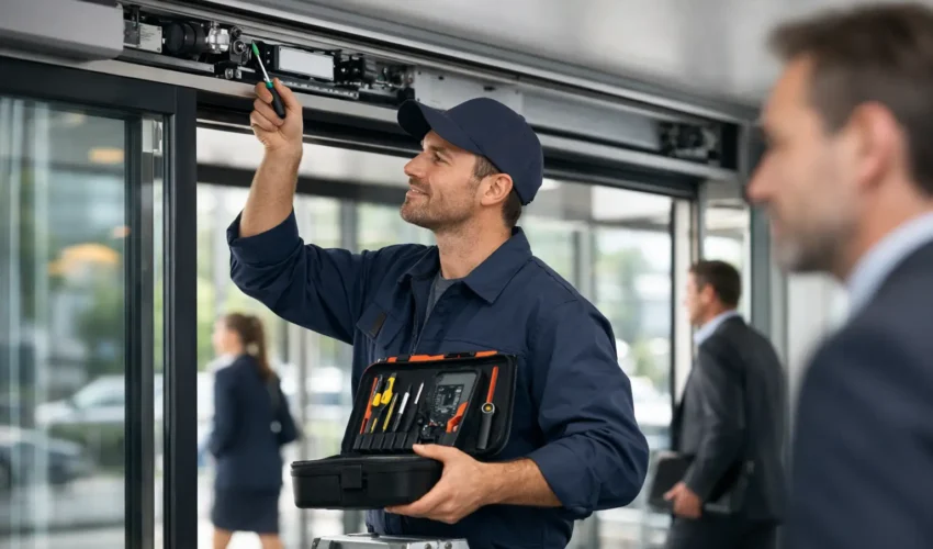 Automatic Door Servicing That Prevents Downtime